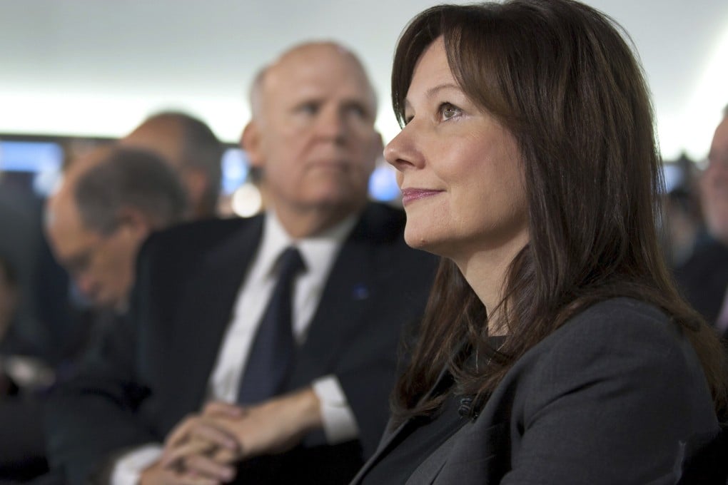 Mary Barra (right) is the first woman to head a major carmaker. Photo: Reuters
