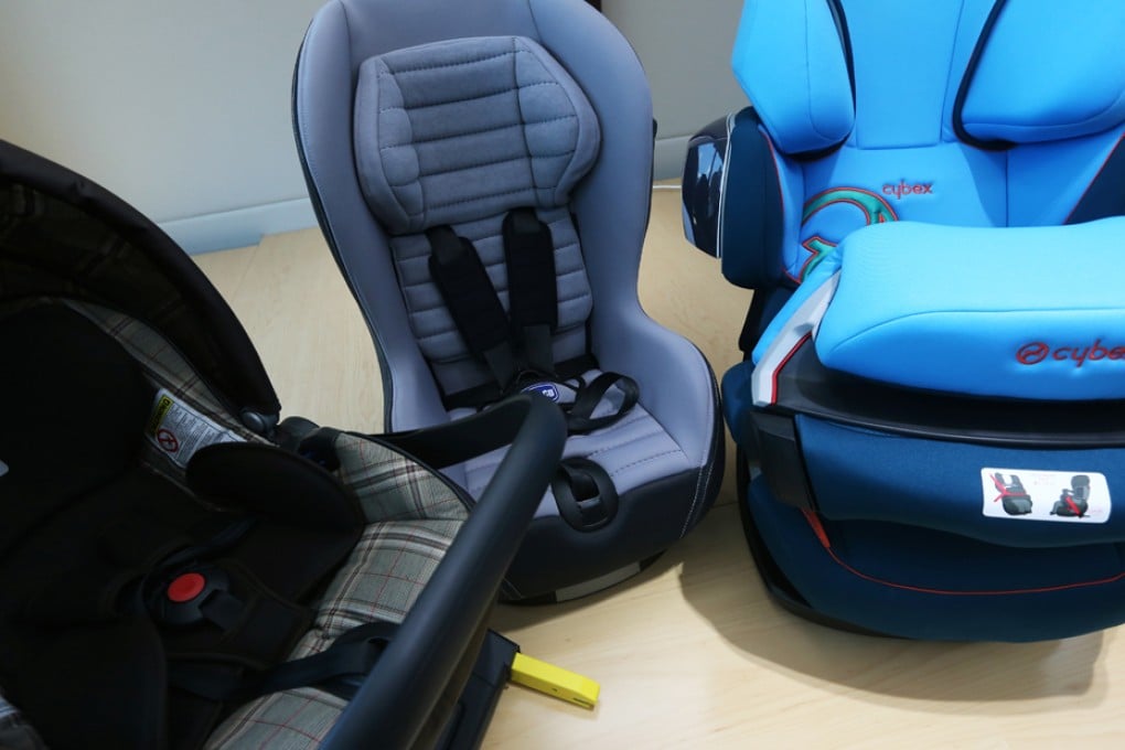 Safety car seats for children.