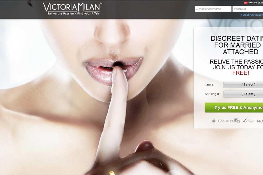A screenshot of the Victoria Milan website. Photo: SCMP Pictures