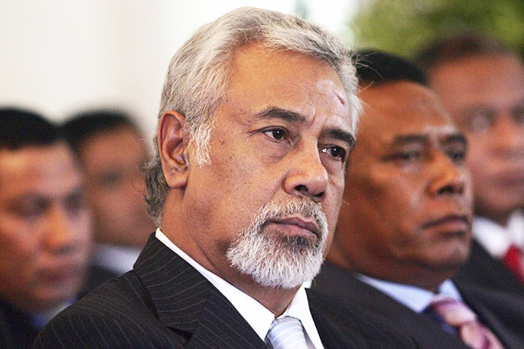 East Timor's Prime Minister Xanana Gusmao (centre) has labelled the Australian raids and document seizures 'unconscionable'. Photo: Reuters