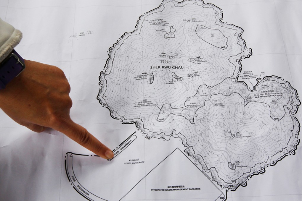 The proposed location at Shek Kwu Chau for a super incinerator to be constructed. Photo: Nora Tam