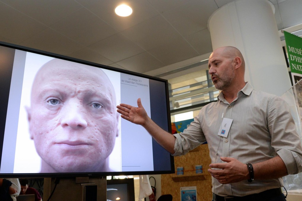 A 3D image of Maximilien de Robespierre's face. Photo: AFP