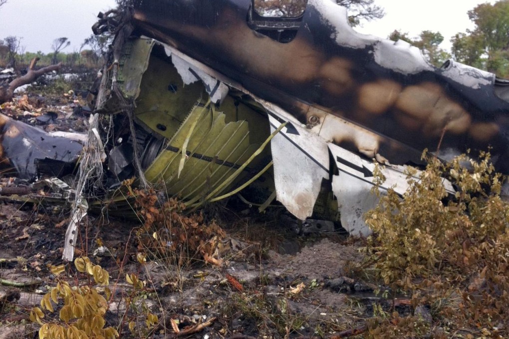 Wreckage of the Mozambique Airlines plane. Photo: AFP