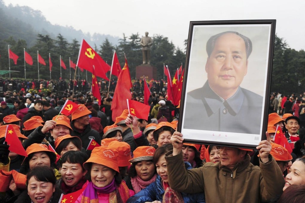 Followers of Mao Zedong gather for the 120th anniversary of his birth in Shaoshan, Hunan province, yesterday. Photo: Reuters