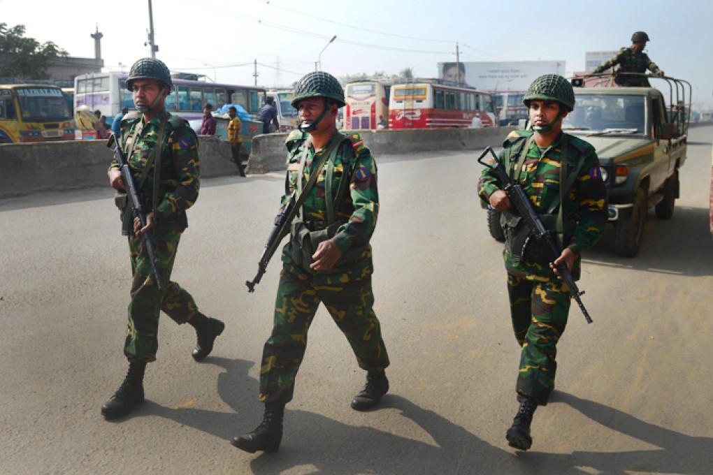 Bangladesh has deployed tens of thousands of troops across the country ahead of the elections. Photo: AFP