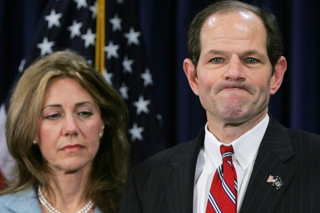 New York Governor Eliot Spitzer with his wife Silda Wall Spitzer in 2008. The couple said they were ending their marriage more than five years after they stood side by side when Eliot Spitzer resigned over a prostitution scandal. Photo: Reuters