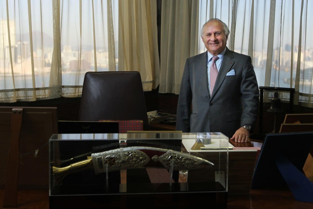 Michael Kadoorie in his office in St George's Building, Central, where he expressed his delight with a documentary detailing the history of his illustrious family and his hopes for the future of the Peninsula hotel chain and CLP. Photo: Sam Tsang