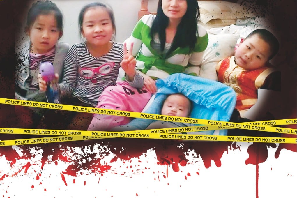 Qiaozhen Li and her children Amy, Linda, Kevin and baby William. Photo: SCMP