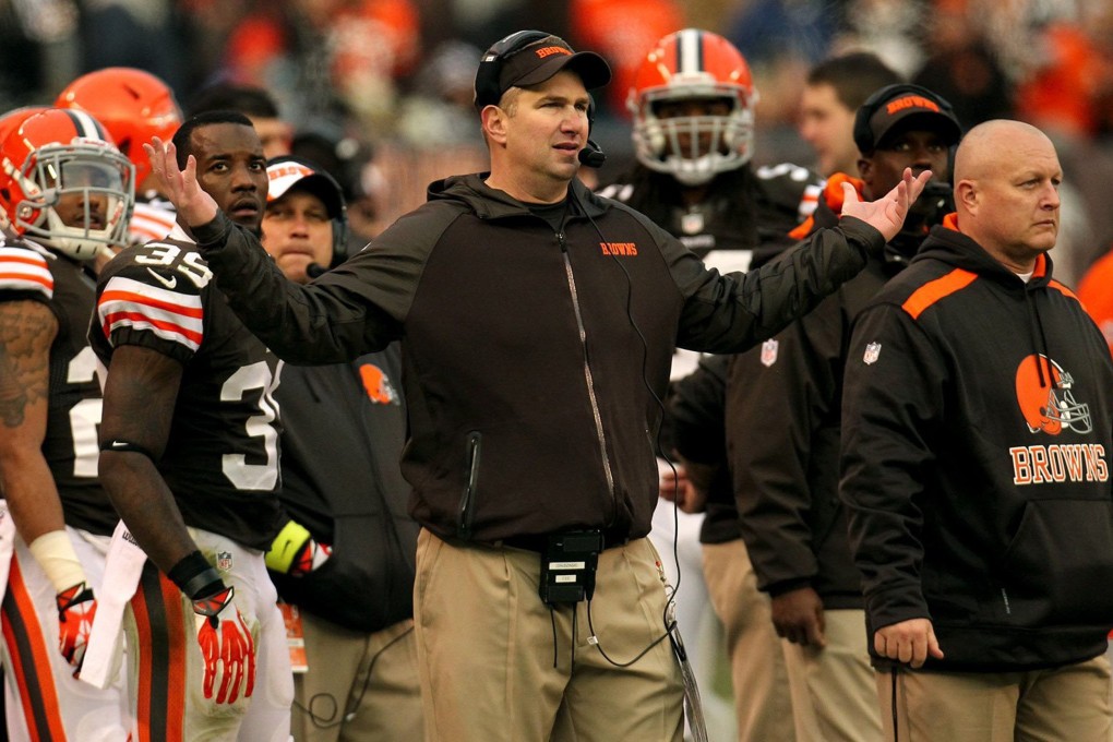 Cleveland Browns head coach Rob Chudzinski was the first to get the chop. Photo: MCT