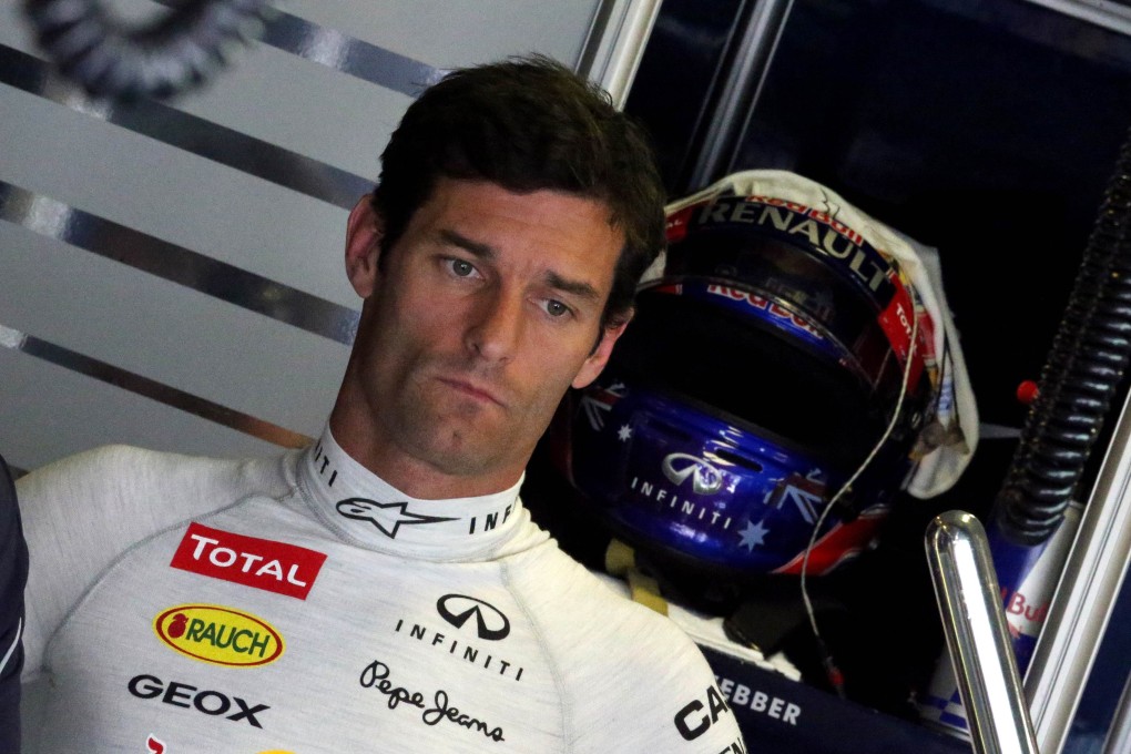 Australian Mark Webber broke his leg while riding a mountain bike in an endurance event in Tasmania in 2010. Photo: AFP