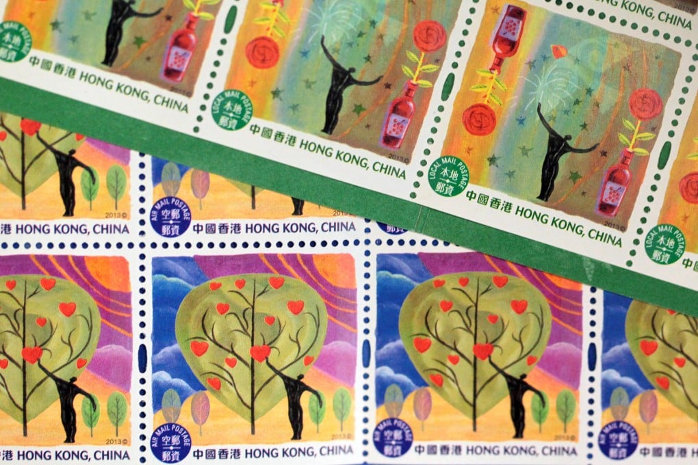 The new local mail and airmail postage stamps. Photo: Thomas Yau