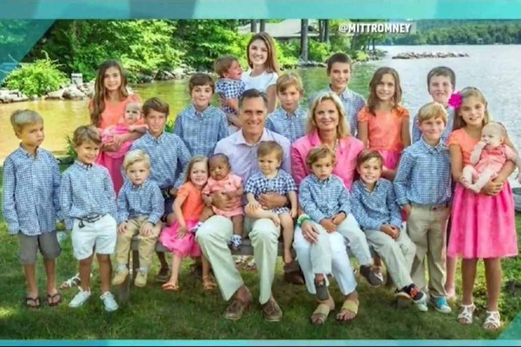 TV host Melissa Harris-Perry made fun of this Mitt Romney family photo, showing his adopted black grandson. Photo: SCMP
