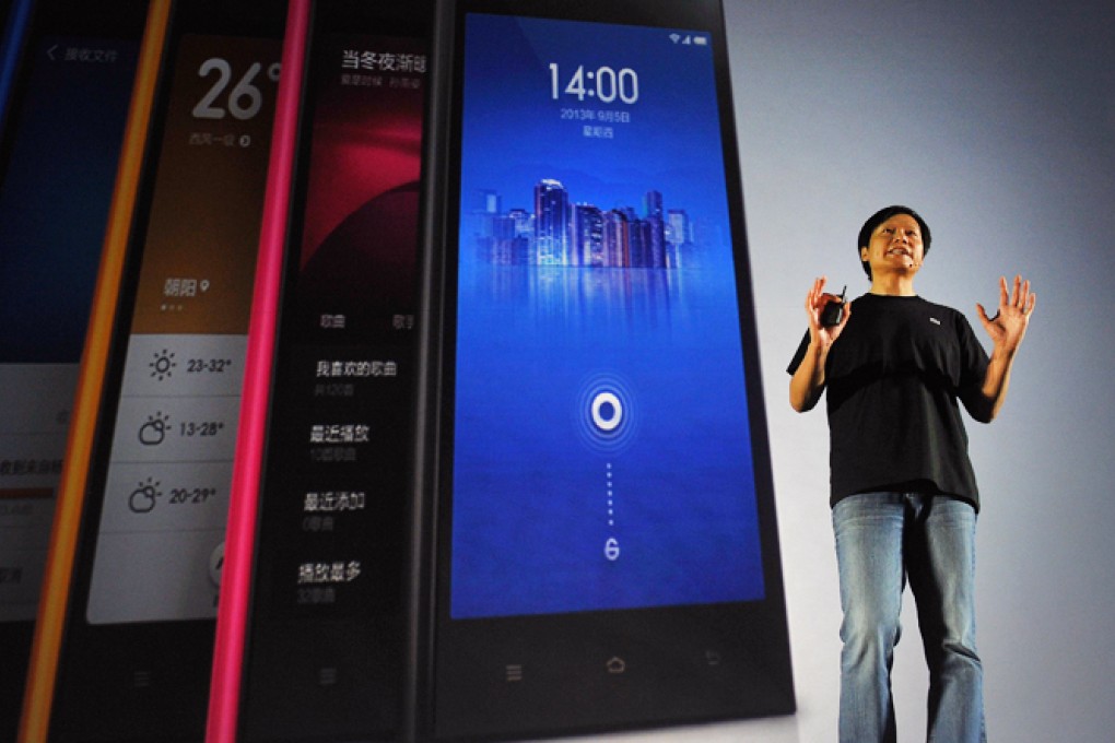 Xiaomi CEO Lei Jun speaks at the launch of the new Xiaomi smartphone and Xiaomi Tv in Beijing on September 5, 2013. Photo: AFP