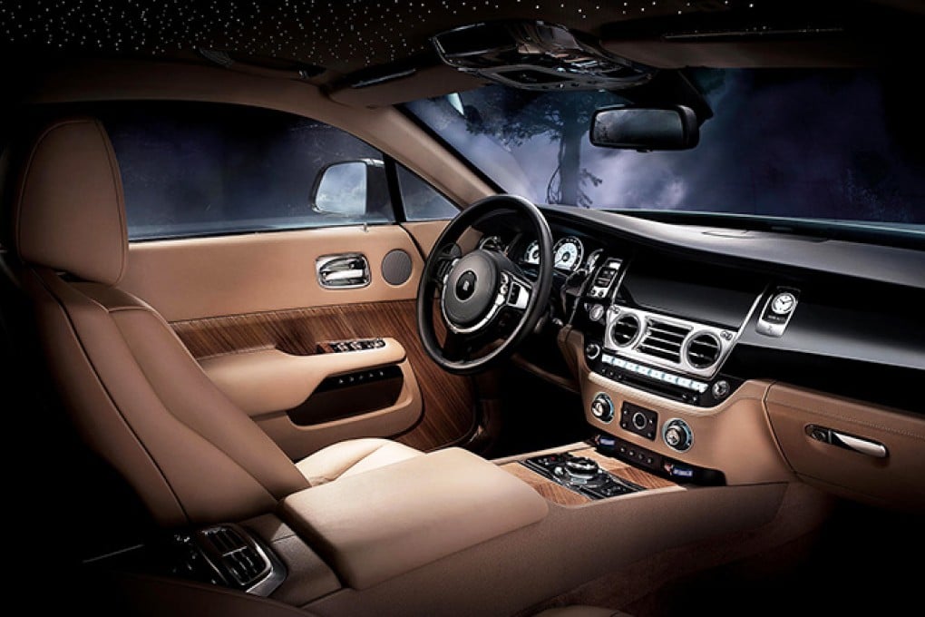 The luxurious interior of the Wraith