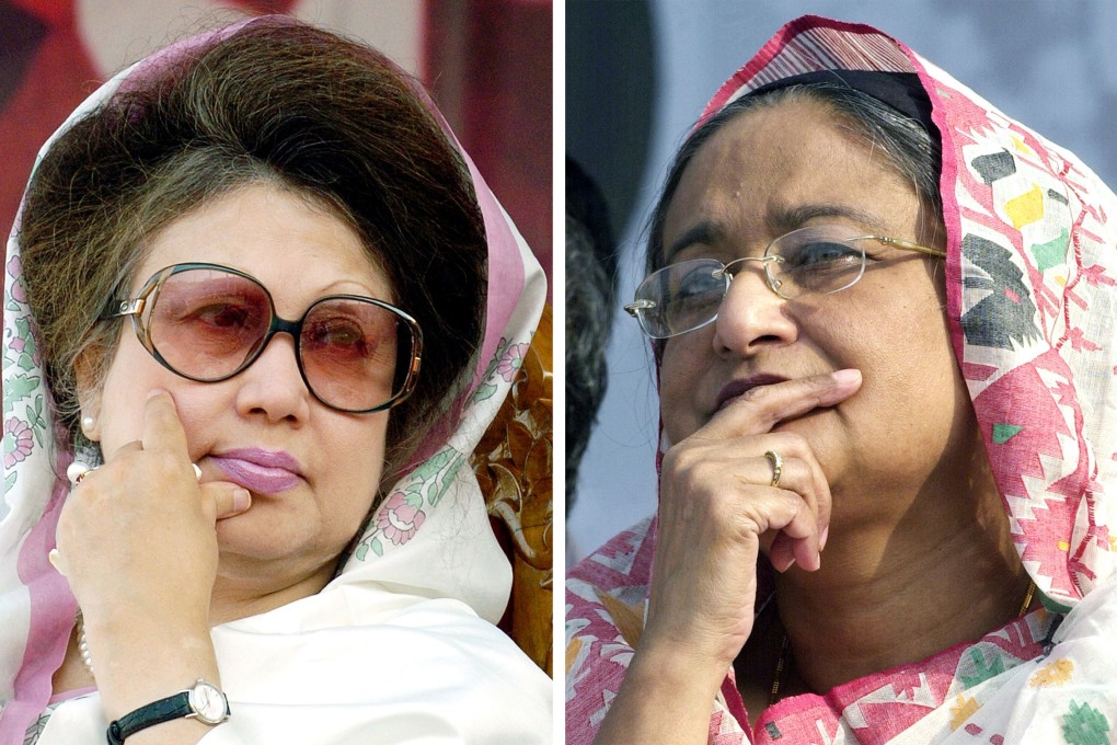 Prime Minister Sheikh Hasina (right) won against her arch-rival Khaleda Zia in a poll marred by boycotts and fatalities. Photo: AFP