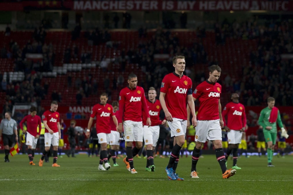 Manchester United's star-studded team walk off the field after their shock defeat to Swansea in the FA Cup. Photo: AP