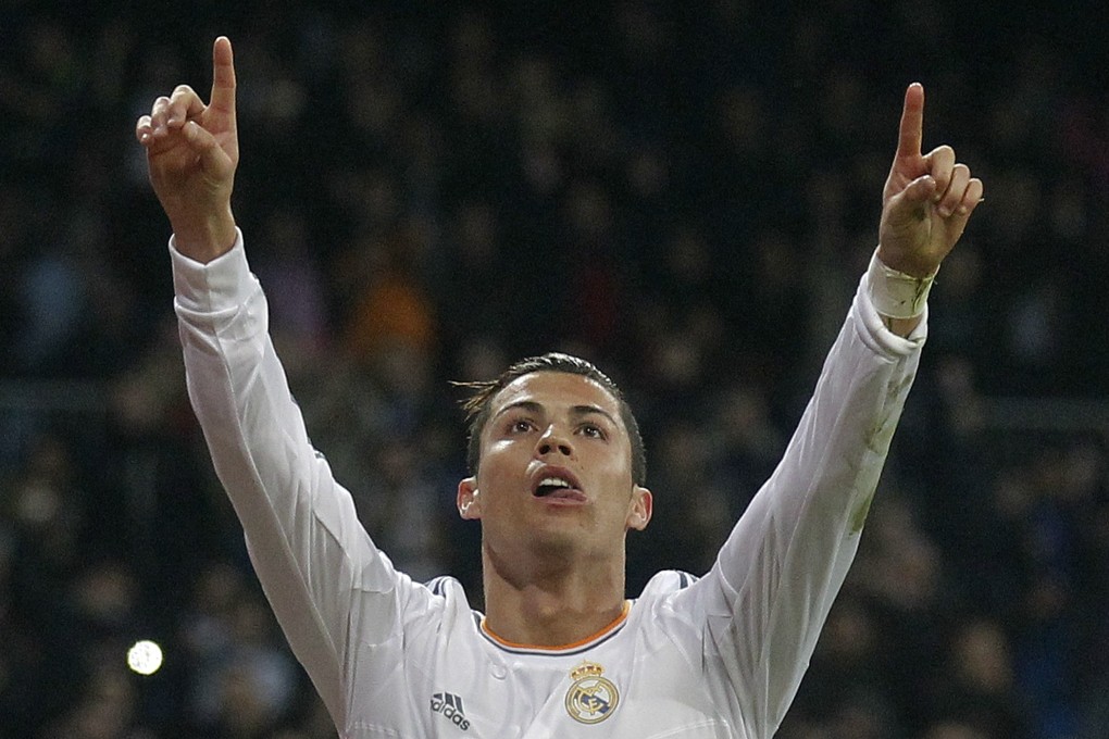 Cristiano Ronaldo celebrates one of the two goals he scored against Celta Vigo. Photo: Reuters
