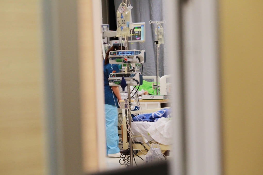 A nurse working in the Intensive Care Unit at Prince of Wales Hospital in Sha Tin, which has recorded high death rates. Photo: Dickson Lee