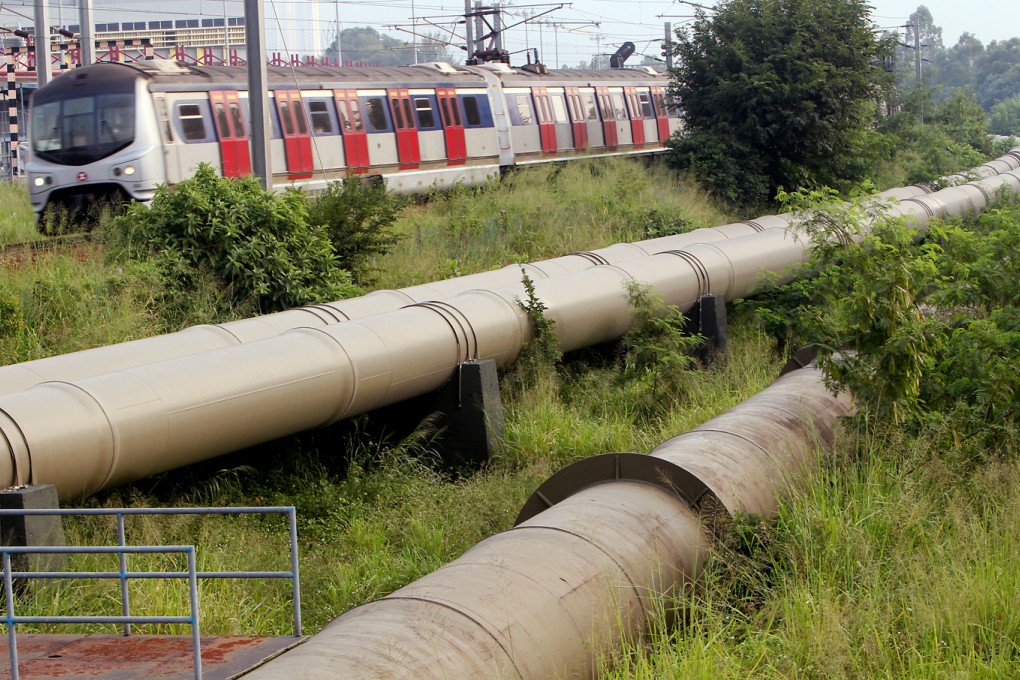 Water pipes in Sheung Shui from Dong River accounts for up to 80-percent of what Hong Kong consumes. Photo: Felix Wong