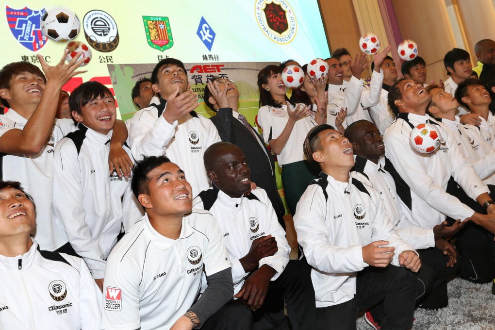 Citizen Football Club players at a press event. Photo: K. Y. Cheng