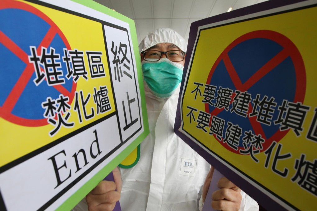 Protesters outside Legco
