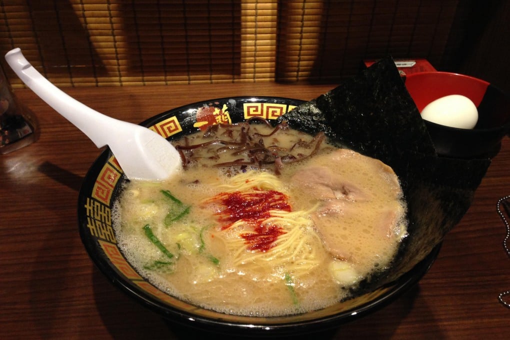 A bowl of tonkotsu ramen at Ichiran in Causeway Bay.