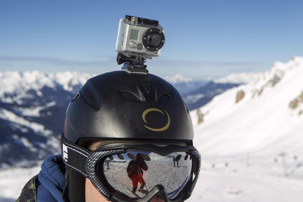A skier's helmet camera is popular among athletes in extreme sports, who are keen to get that magic shot. Photo: Reuters