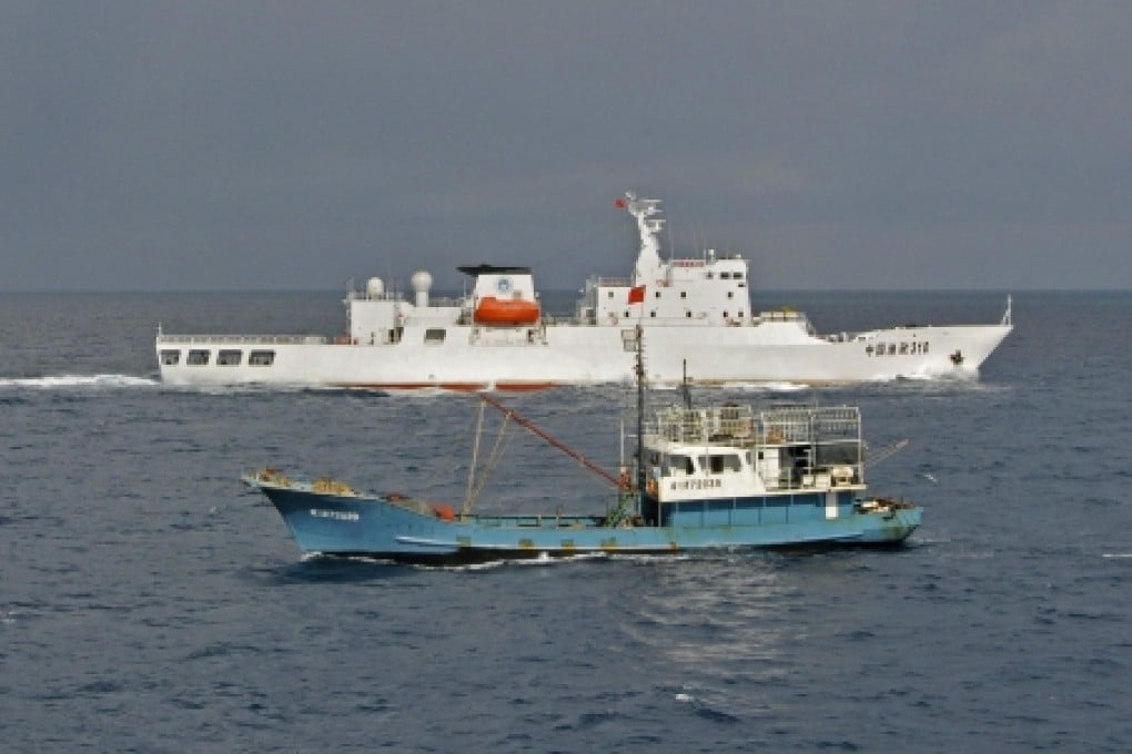 A Chinese boat fishes. Photo: AP