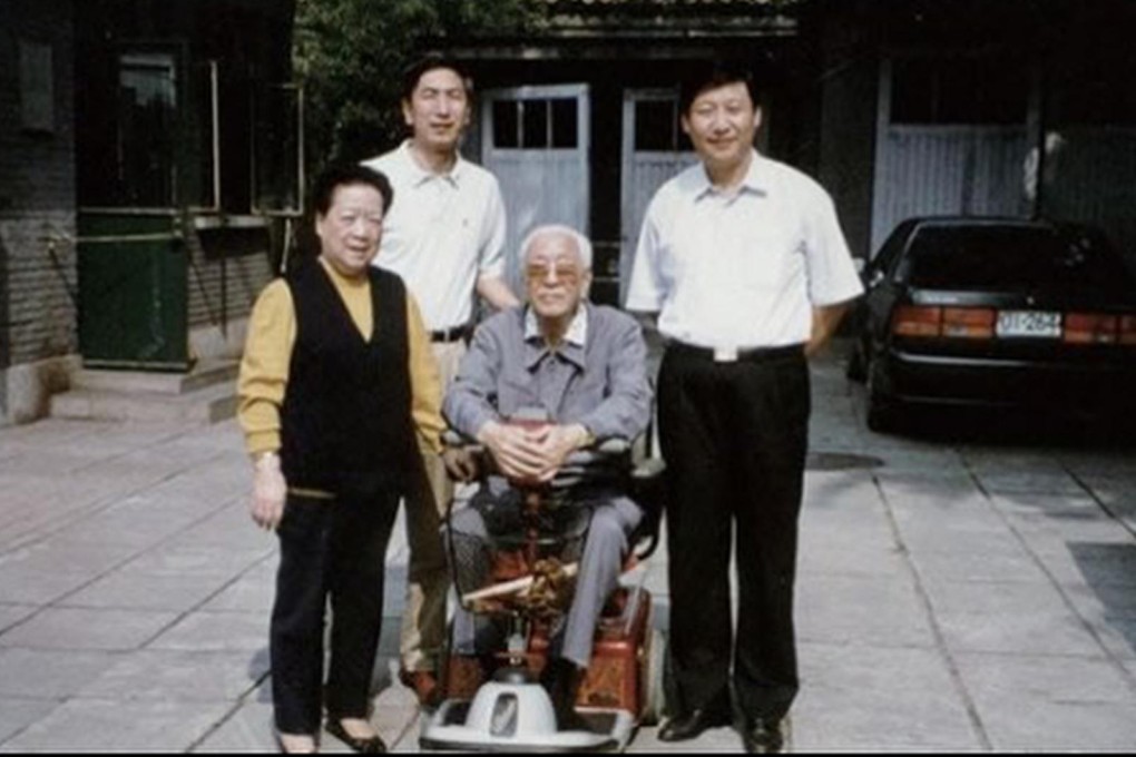 President Xi Jinping with former defence minister Geng Biao. Xi's first job after graduating was as his secretary. Photo: SCMP