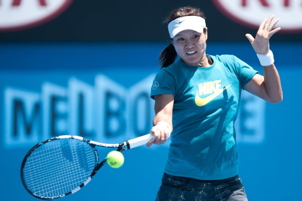 Li Na trains in Melbourne ahead of the Australian Open. Photo: Xinhua