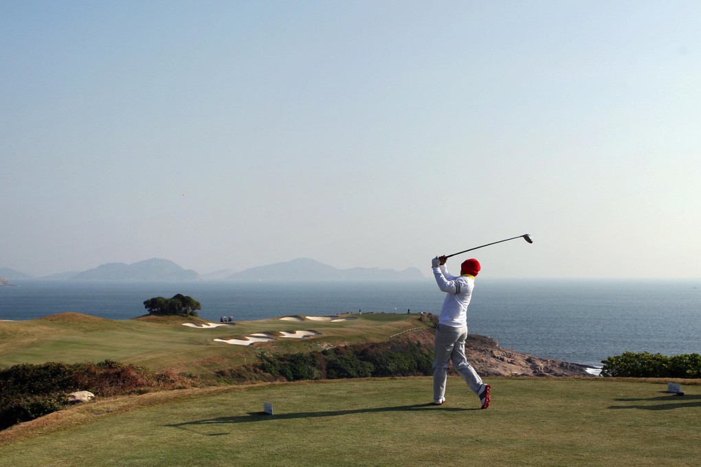 Unho Park tees off at Clearwater Bay Golf Club. Photo: SCMP Pictures