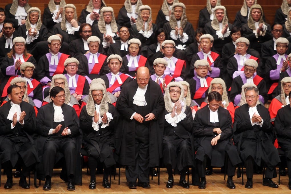Chief Justice Geoffrey Ma Tao-li (centre) at the ceremonial opening of the legal year. Photo: Sam Tsang