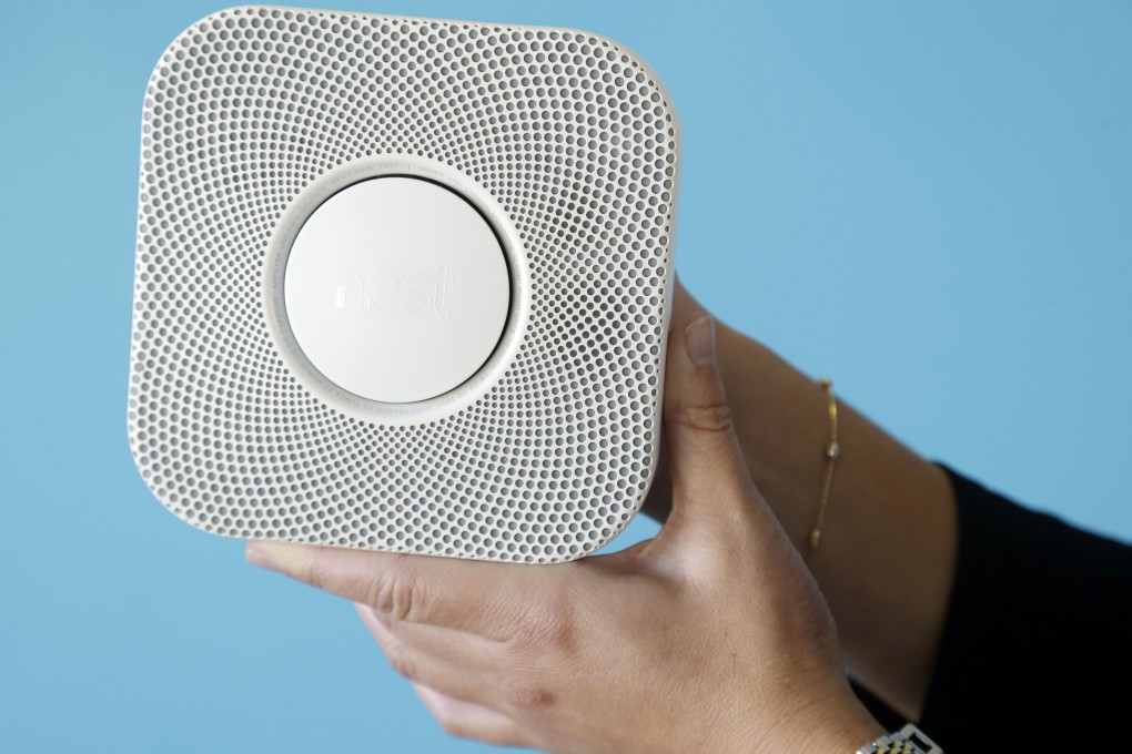 The Nest smoke and carbon monoxide alarm by Nest Labs. Google said it would pay $3.2 billion to buy Nest Labs, which develops high-tech versions of devices like thermostats and smoke detectors. Photo: AP