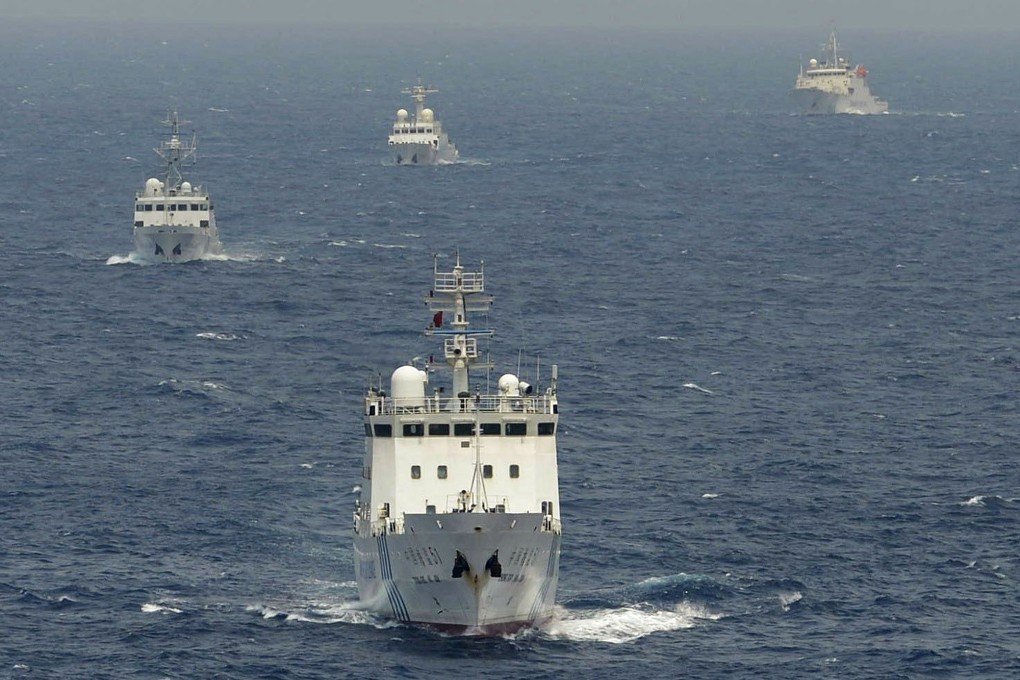 Chinese surveillance ships sail near the Diaoyus. Photo: AP