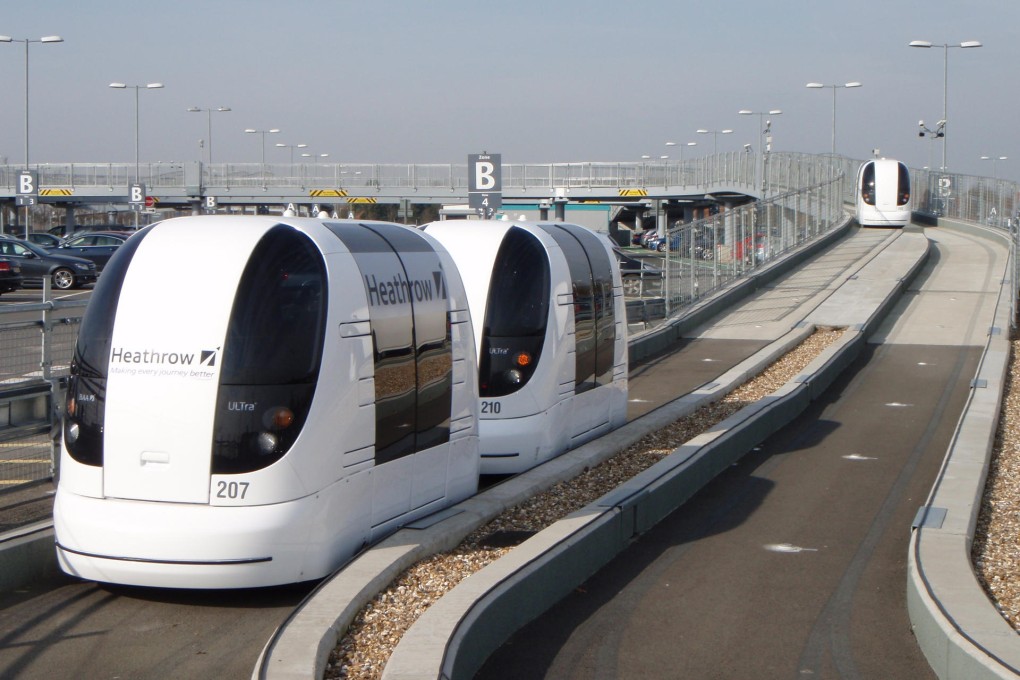 A Go Sleep pod (left) and Ultra pods at London's Heathrow airport.