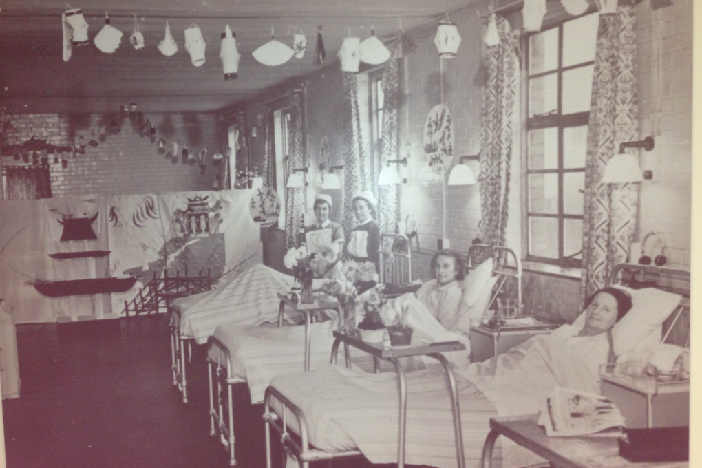 Photos from wartime days decorate the Musgrove Park Hospital's walls.