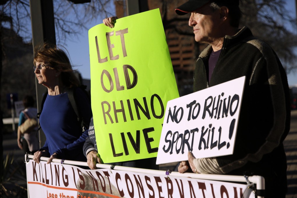 Protest in Dallas, Texas, outside the auction. Photo: AP