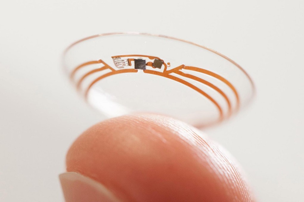 This contact lens is being studied as a way for people with diabetes to maintain continual monitoring of their blood sugar scores. Photo: EPA