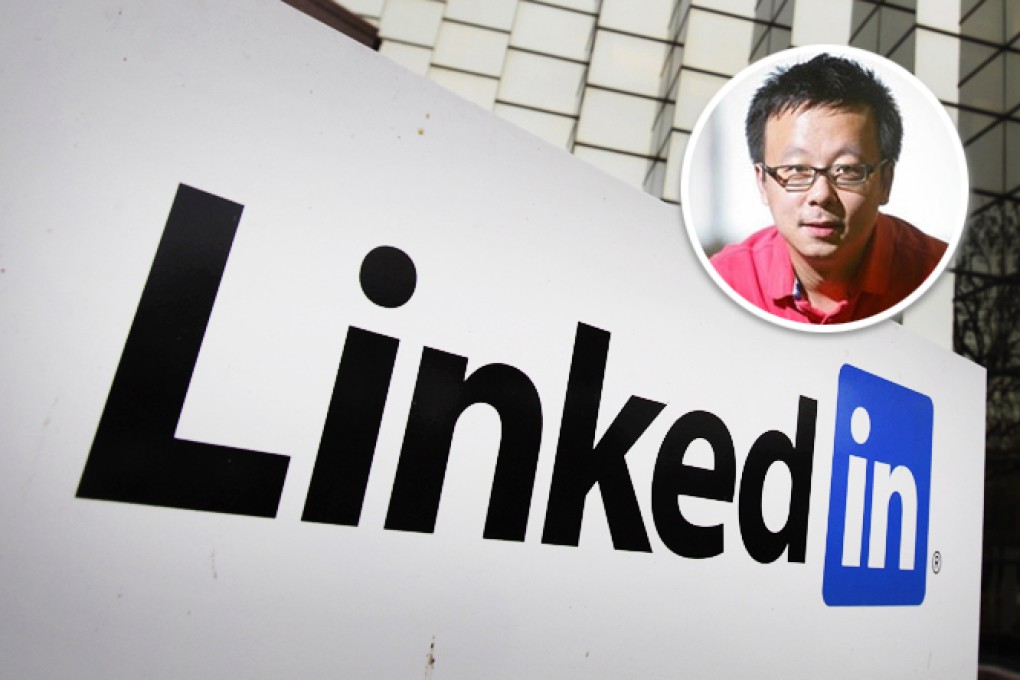 LinkedIn has named Derek Shen (inset) as its newly created China president. Photo: AP
