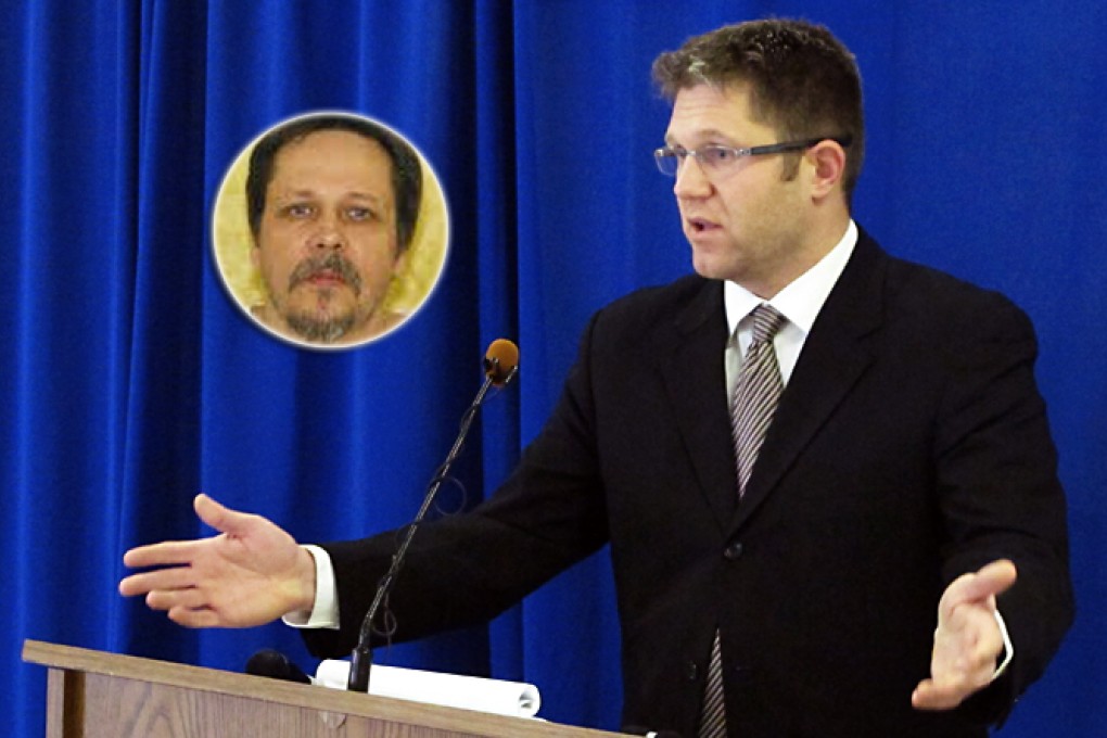 Federal public defender Allen Bohnert talks about the execution of his client, death row inmate Dennis McGuire (inset), by a never-tried lethal drug process at the Southern Ohio Correctional Facility in Lucasville, Ohio. Photos: AP