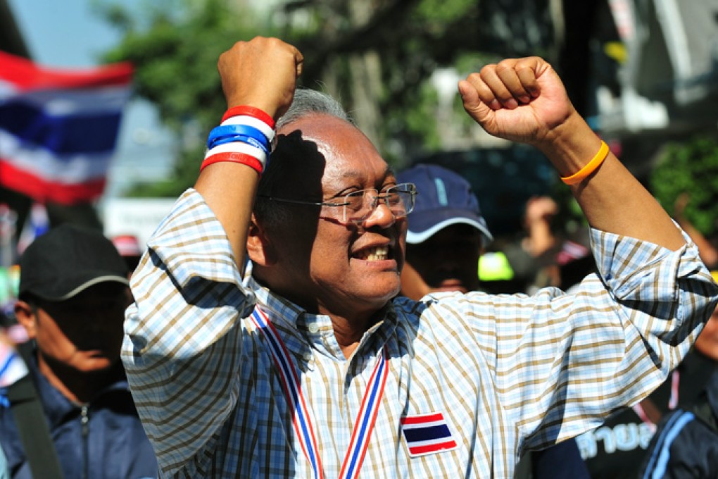 Suthep claims anti-government protests represent the “great mass of the people”. But an Asia Foundation survey shows that demonstrators are largely wealthy Bangkok residents. Photo: Xinhua