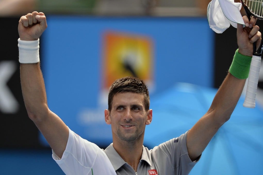 Novak Djokovic of Serbia is one of the top names in tennis sports gamblers would place a wager on, but his statistics would be crunched by algorithms first to come up with a "fair" betting price. Photo: EPA