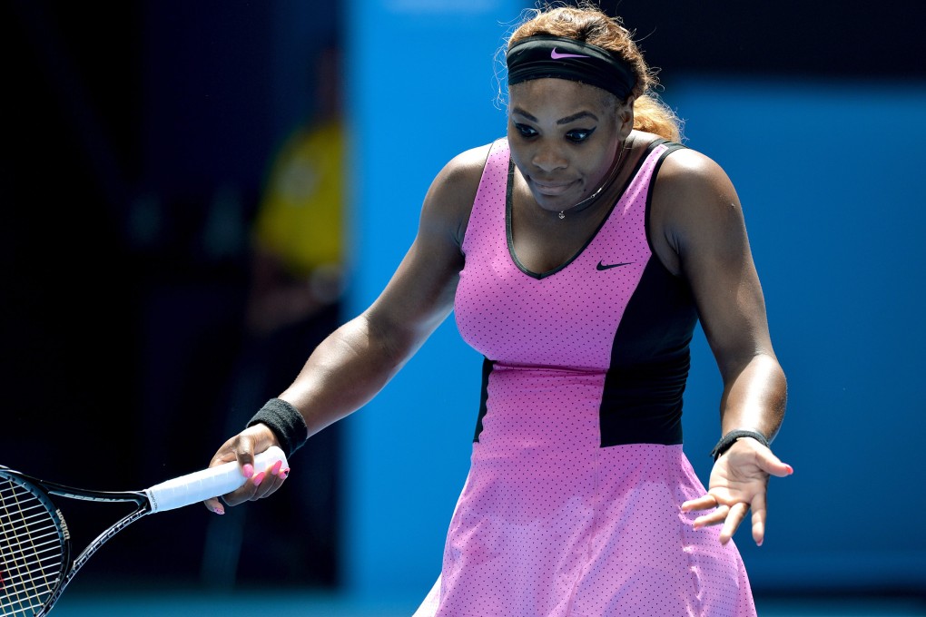 Serena Williams said she was struggling with a back problem. Photo: EPA