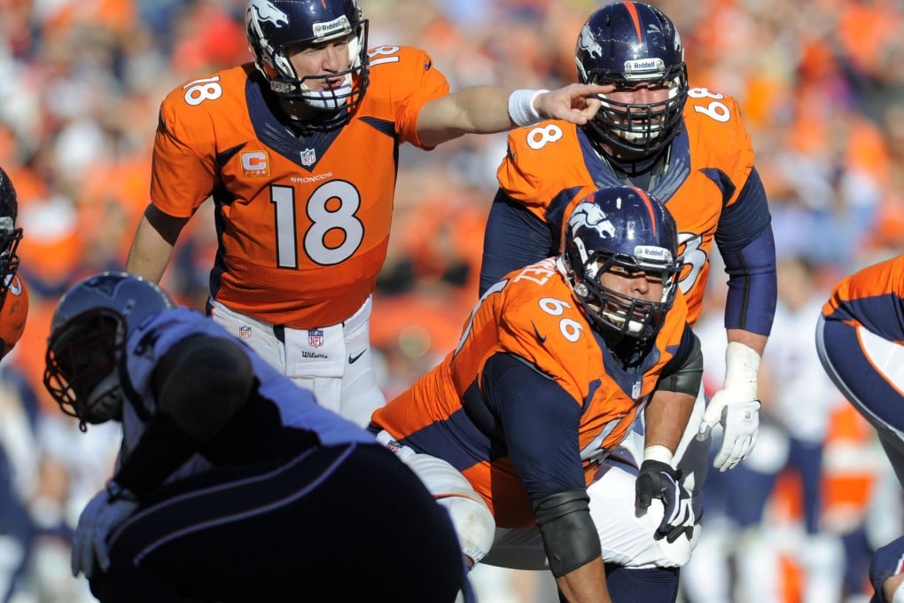 Denver Broncos quarterback Peyton Manning directs a play against the New England Patriots. Photo: MCT