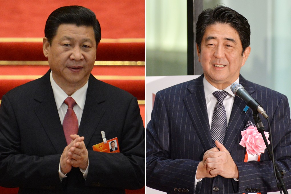 Combination of pictures shows Chinese President Xi Jinping and Japanese Prime Minister Shinzo Abe. China has ruled out any formal meeting between Abe and Xi at the Sochi Games. Photo: AFP