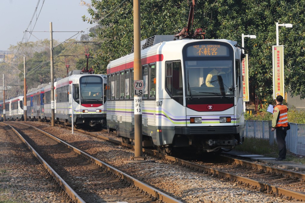 MTR light rail services suspended at Yuen Long on Wednesday morning. Photo: K. Y. Cheng