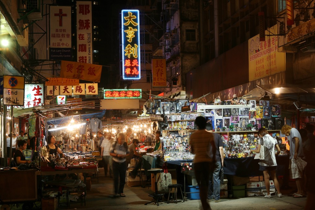 A view of Temple Street in Yau Ma Tei. Photo: K. Y. Cheng