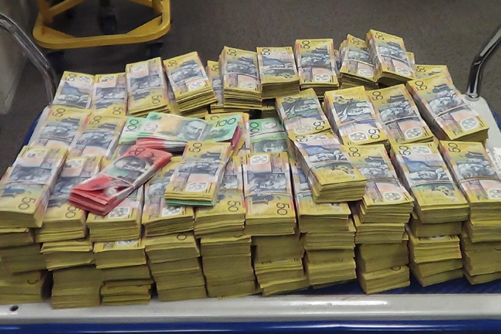 The Australian Crime Commission (ACC) said more than A$580 million (HK$4 billion) in drugs and assets had been seized, including A$26 million in cash. Photo: AP