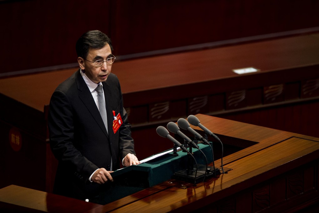 Guangdong Governor Zhu Xiaodan made little mention of air quality when he delivered the provincial work report last week. Photo: CNS