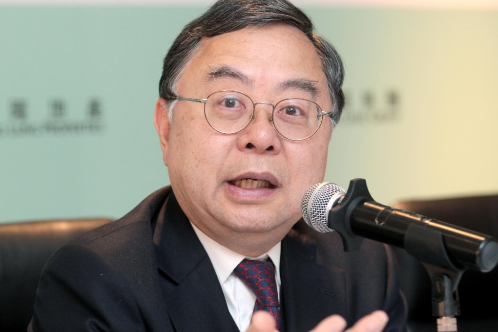 Ronnie Chan at yesterday's briefing, where he said luxury sales on the mainland were down due to austerity measures. Photo: Thomas Yau